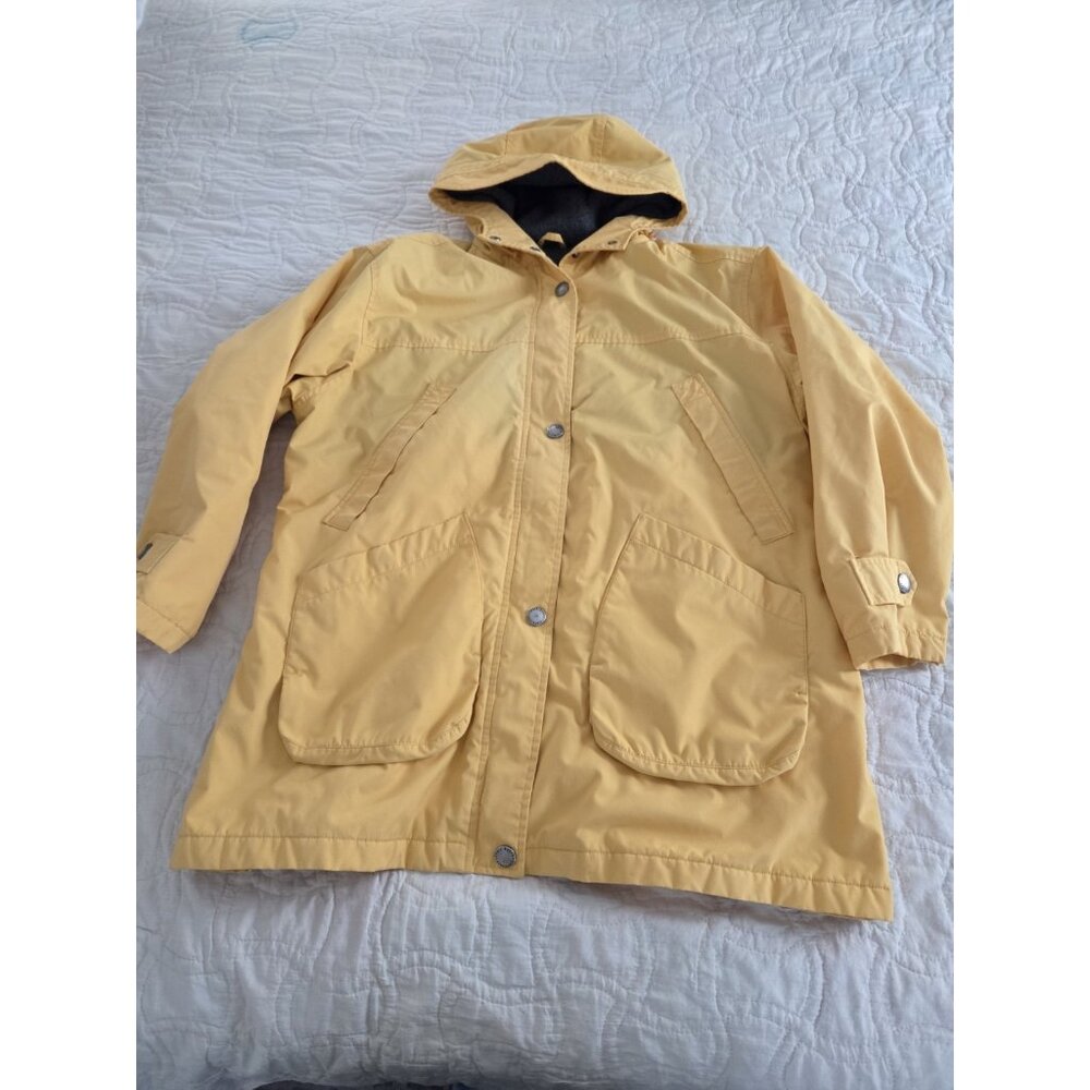 Eddie Bauer Womens Full Zip Windbreaker Jacket Rain Coat Cinch Waist Pockets M